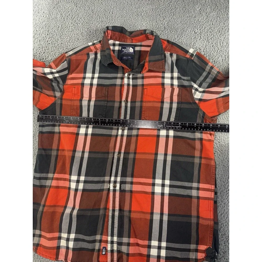 Vintage The North Face Button Up Shirt Men XL Plaid Outdoor‎ Distressed